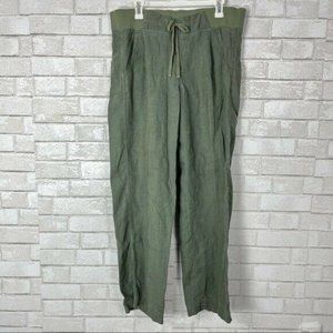 Athleta Size 8 Olive Green Linen Pants